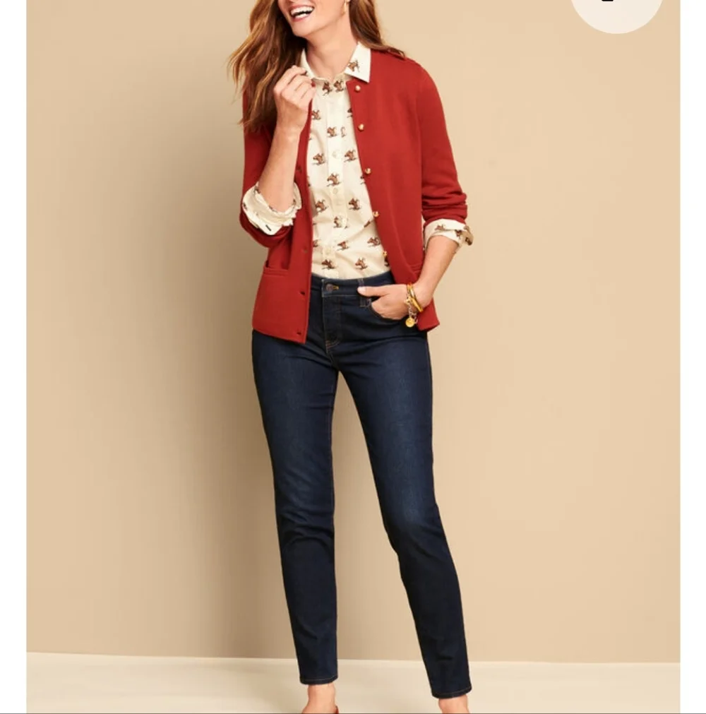 TALBOTS Merino Blend Military Sweater Jacket - 1XL